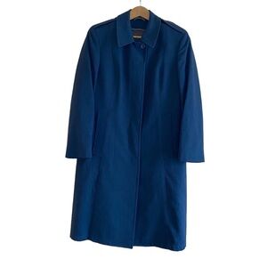 Vintage Canadian Air Force 100% Wool Blue Lined Long Overcoat Jacket Woman Large